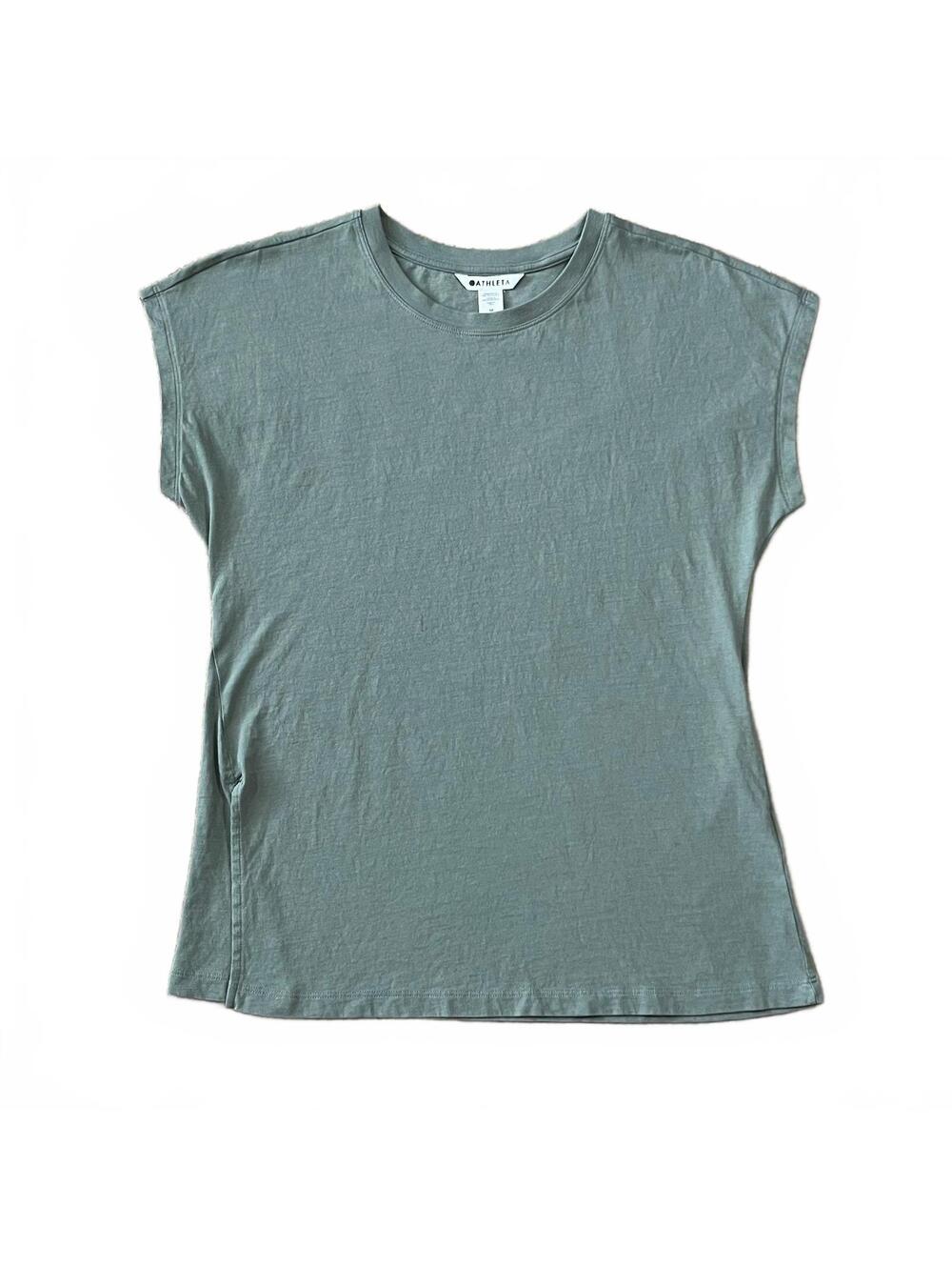Athleta Favorite Cotton Dolman Tee Green Size Medium